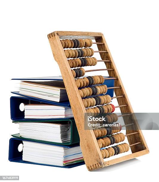 Mathematical Calculator Abacus With Papers Stock Photo - Download Image Now - Abacus, Ancient, Antique