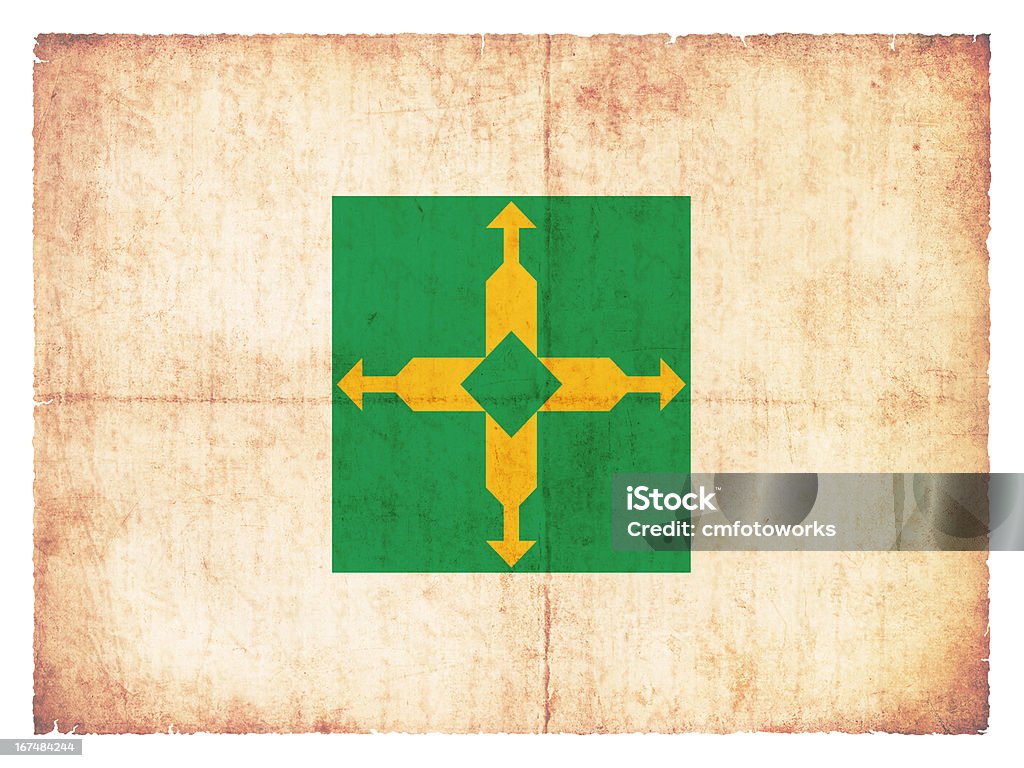 Bandeira do Grunge de Brasília (Brasil) - Foto de stock de Acabado royalty-free