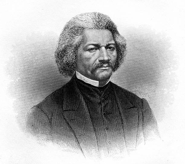 Frederick Douglass Engraving From 1868 Featuring The American Writer And Former Slave, Frederick Douglass.  Douglass Lived From 1818 Until 1895. fame illustrations stock illustrations