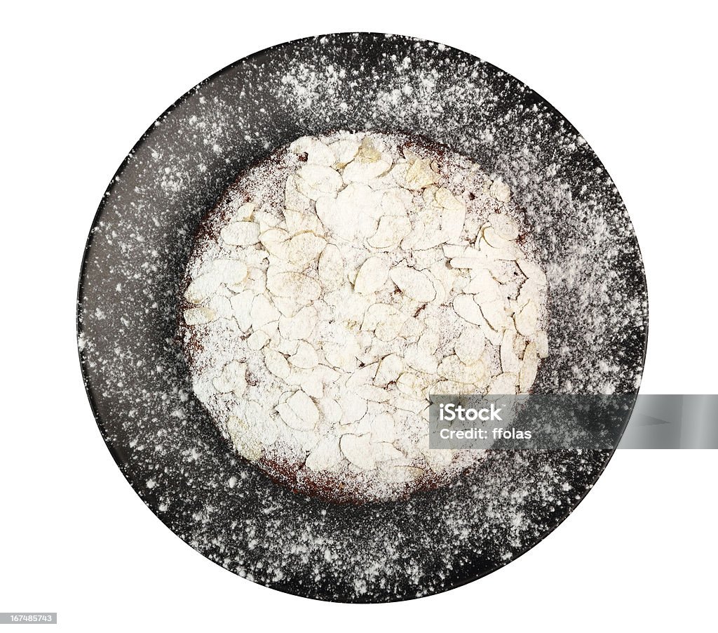 Torta al limone con mandorle - Foto stock royalty-free di Cerchio