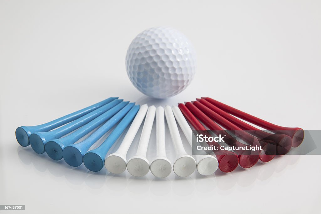 Die bunten hölzernen golf-tees - Lizenzfrei Golf Stock-Foto