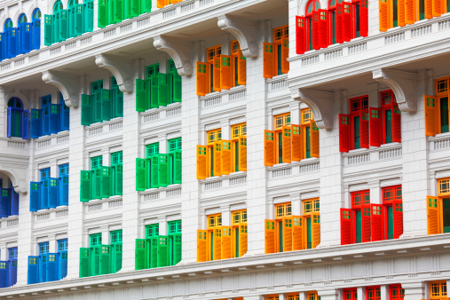Colorful windows in Singapore