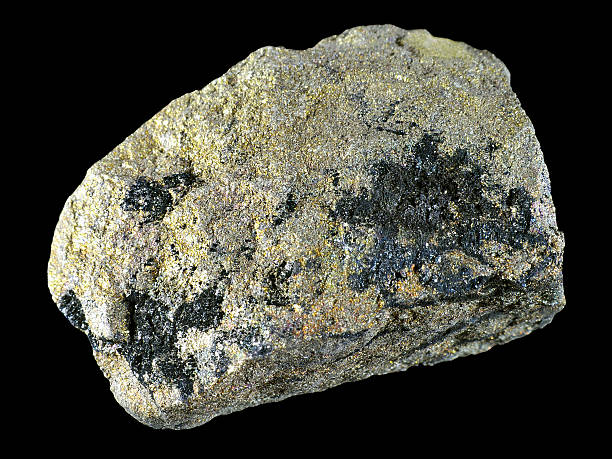 Chalcopyrite em bruto - fotografia de stock