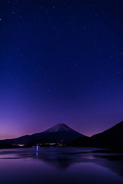 istock Mt.Fuji with Starry sky landscape and Copyspace 167489504