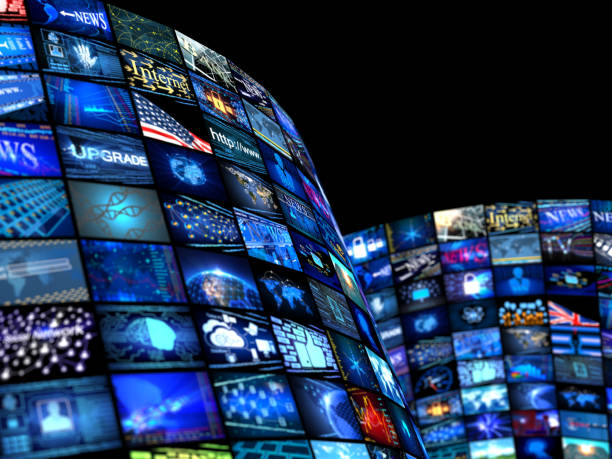 istock Many television screens with media news concept 167490576