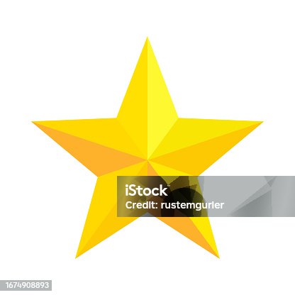 istock Golden star icon on White Background 1674908893