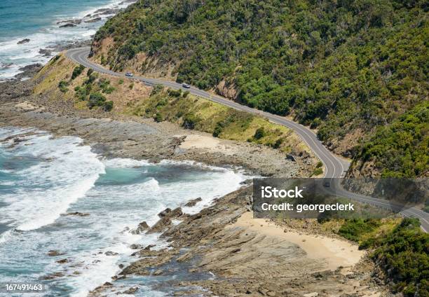 Вождение На Great Ocean Road — стоковые фотографии и другие картинки Верхний ракурс - Верхний ракурс, Дорога вдоль берега, Австралия - Австралазия