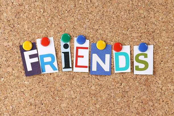 istock Friends in Cut Out Magazine Letters 167492605
