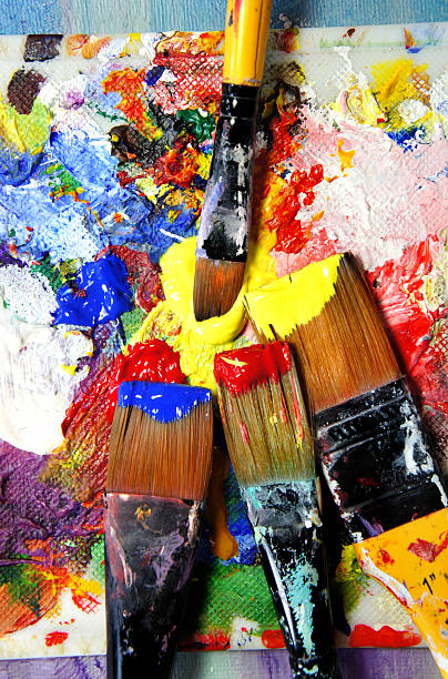 istock Vivid strokes and paintbrushes 167493089