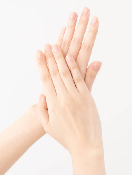 Human female hands. Hands care.