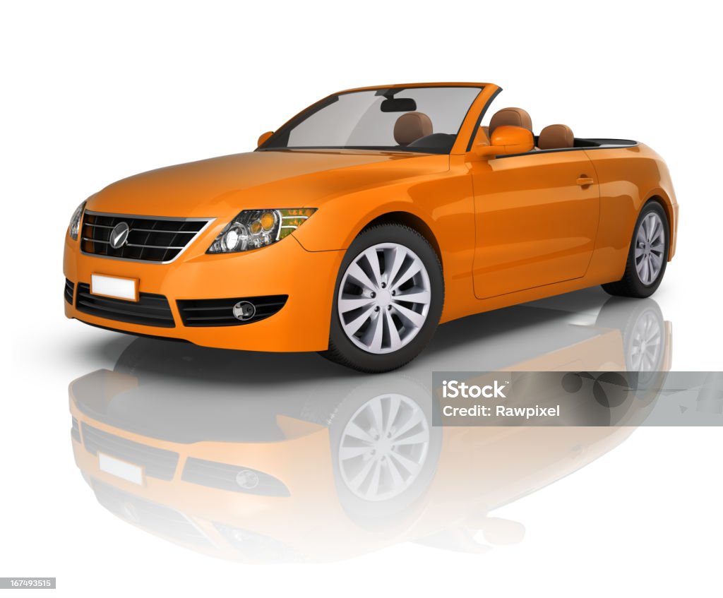 Arancio Auto convertibile - Foto stock royalty-free di Automobile