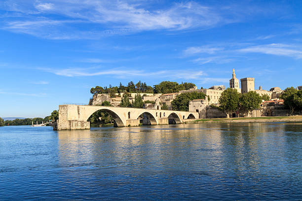 istock Avignon Bridge with Popes Palace, Pont Saint-Benezet, Provence 167493883