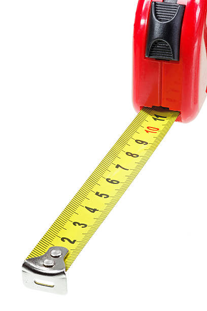 self-retracting tape measure isolated on white