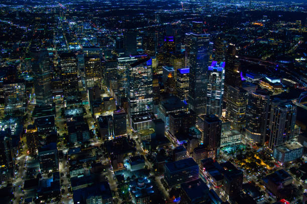istock Houston Cityscape Aerial at Night 1674956401