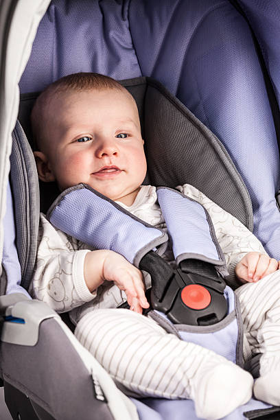 istock Cute little boy in car seat 167497969