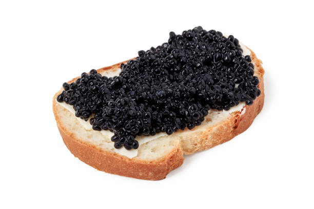 istock Sandwich with black caviar 1675083004