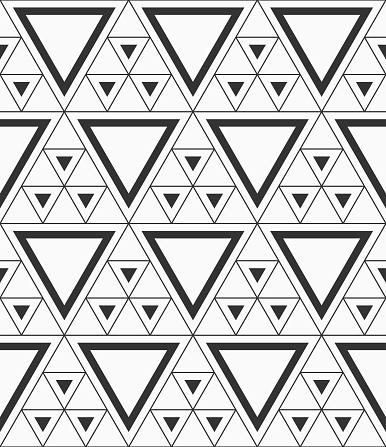 Pattern Tyg Vector Seamless Triangles Pattern Geometric Pattern Mosaics Motif Stock ...