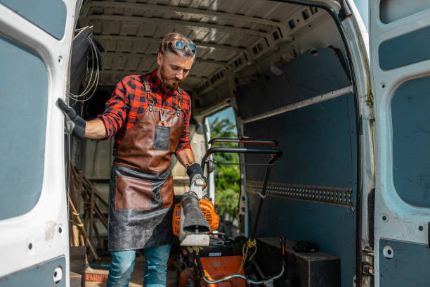 istock A gardener equips a work van delivery vehicle. 1675121605