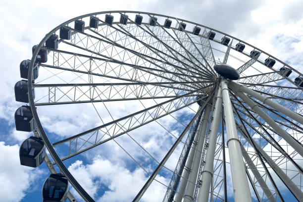 skyviews miami observation wheel. - miami dade foto e immagini stock