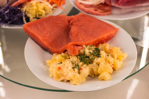 menu and fresh dishes from a restaurant with Chilean food ready to be served and enjoyed