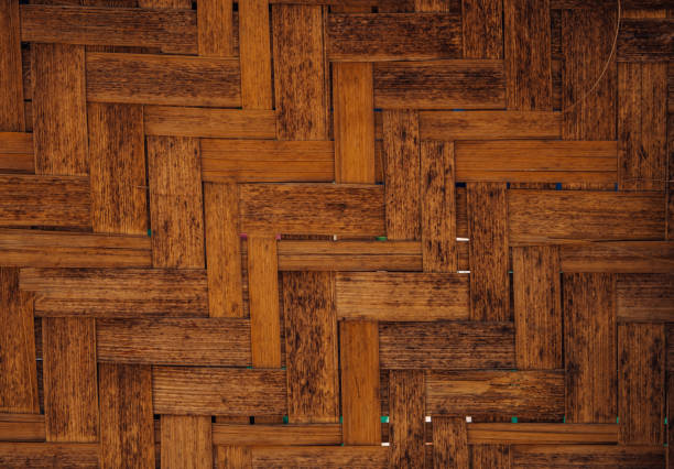 istock Natural straw and leaf pattern floor. Yellow brown eco-friendly background. 1675235028