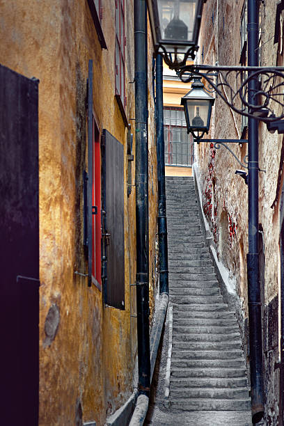 istock Narrow staircase in Stockholm 167527624