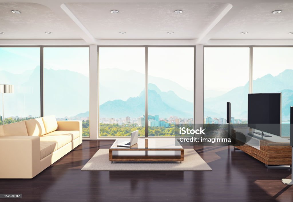 Modernen Wohnzimmer-Design - Lizenzfrei Meer Stock-Foto