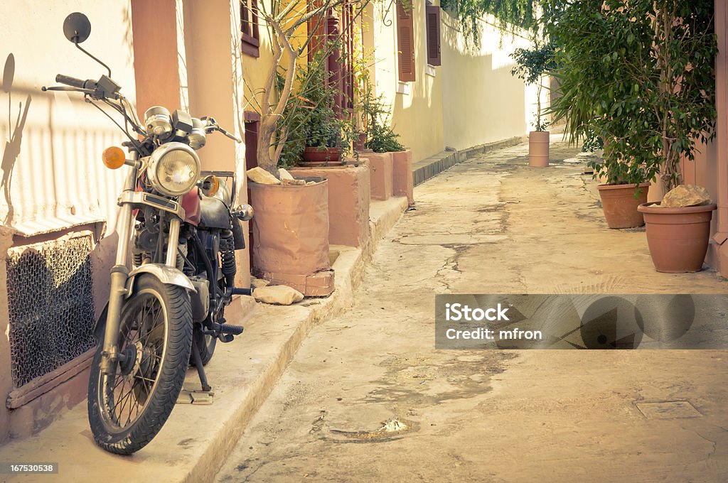 Moto vintage classique à Athènes, en Grèce - Photo de Athènes libre de droits