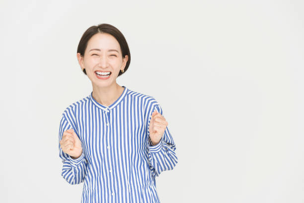 istock A portrait of a middle-aged woman. gesture.Guts pose. 1675309542
