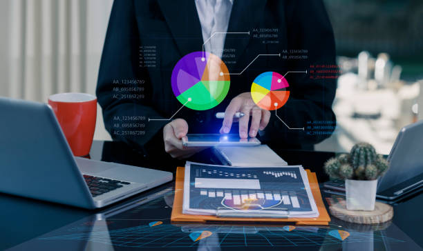 istock Business financial data and marketing growth report graph and data interface science. 1675379757