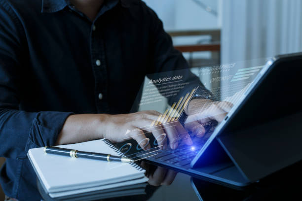 istock Business financial data and marketing growth report graph and data interface science. 1675380315