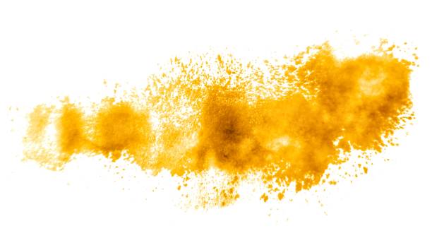 istock Fresh watercolor explosion background of orange juice isolated on white background. 1675391440