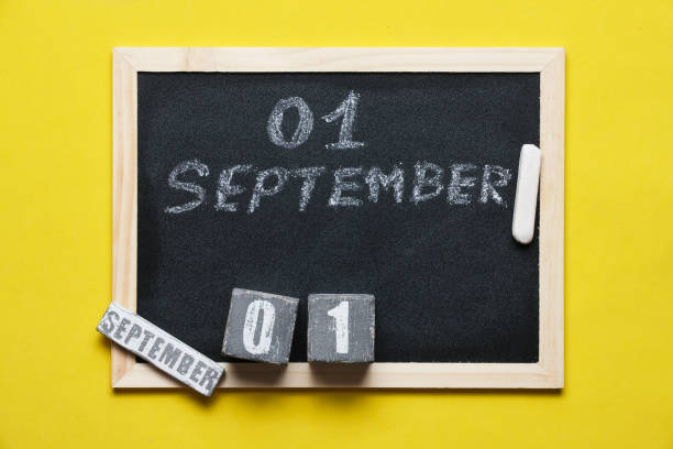 istock Blackboard with inscription is written in chalk on September 01. 1675441964