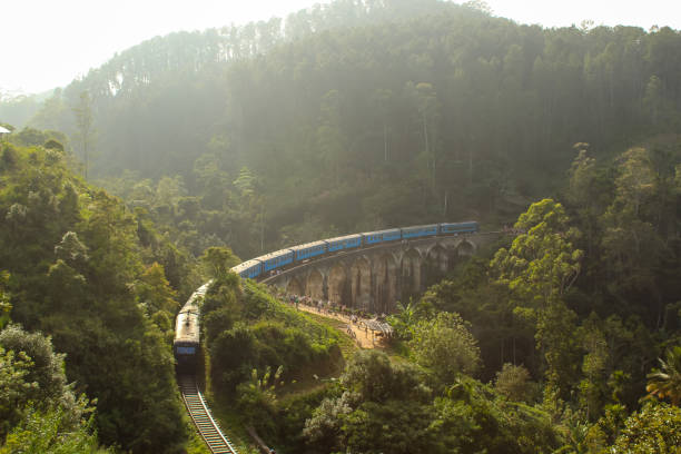 istock Train crosses Demodara nine arch bridge. Sri Lanka 1675443066