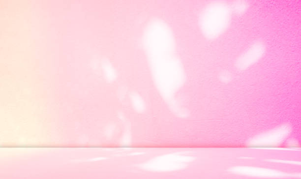 istock Pink Shadow Studio Background Product Wall 3d Bg Gradient Color Pastel Room Scene Floor Beauty Texture, Abstract Overlay Flower Leaf Spring Summer Light Mockup Table Cosmetic Beauty Spa 1675469065