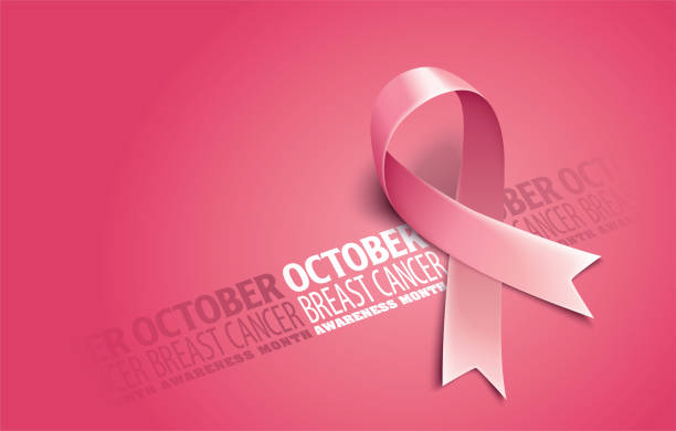 Posters for breast cancer awareness month in october. Posters for breast cancer awareness month in october. Realistic pink ribbon symbol. Medical Design. Vector illustration. breast cancer awareness stock illustrations