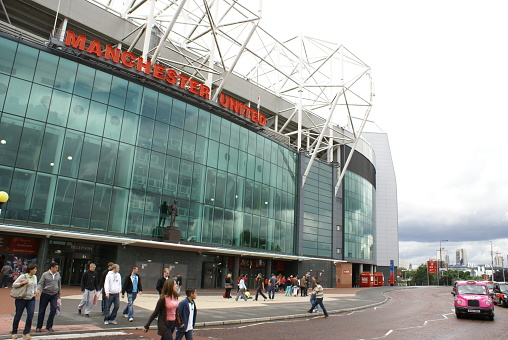 Facade of Manchester United, England, July 24, 2009