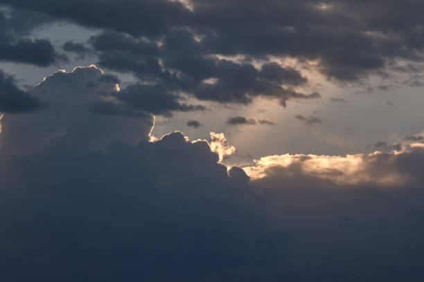 sky with ominous clouds at dusk