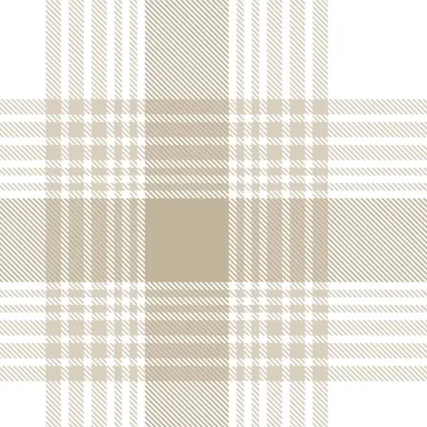 Vector illustration of Neutral Colour Classic Plaid textured Seamless Pattern