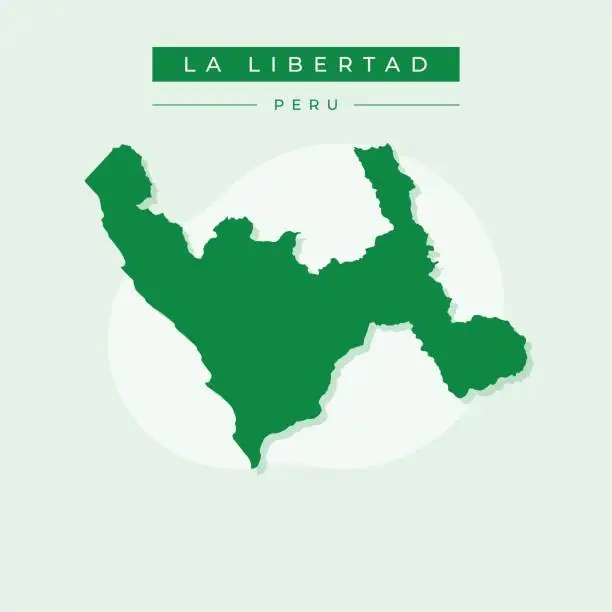 Vector illustration of Vector illustration vector of La Libertad map Peru