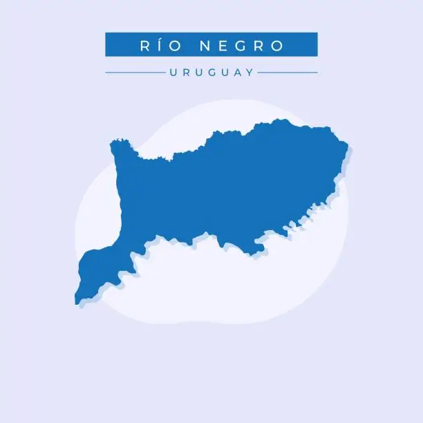 Vector illustration of Vector illustration vector of Río Negro map Uruguay