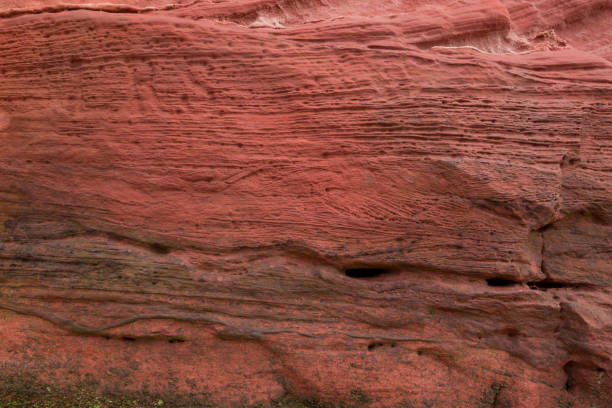 Sandstone cliffs of Exmouth beach,England.UK.