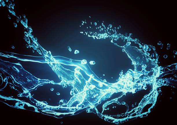 istock 3d illustration of abstract curved blue waves and splashes 1675604927