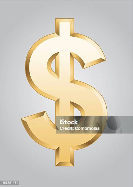 Gold Dollar Stock Vektor Art und mehr Bilder von Börse - Börse, Design, Devisenkurs