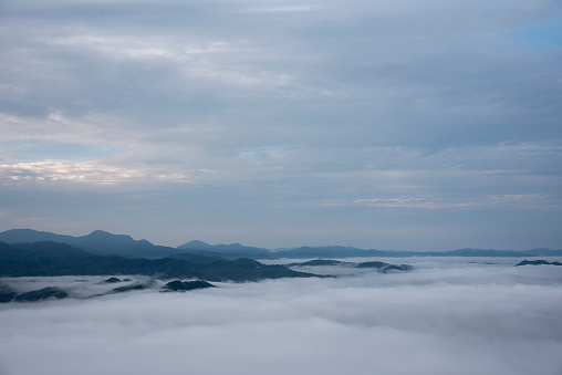 Sea of fog at Skywalk Aiyerweng is the most famous landmark in Betong, Yala, Thailand