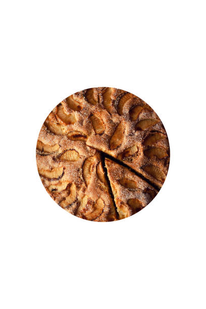 istock Homemade apple pie on a white background, top view, copy space 1675653706