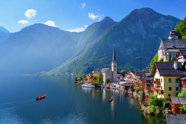 istock Hallstatt, Austria - beautiful view on the famous Austrian Alpine town. 1675660719
