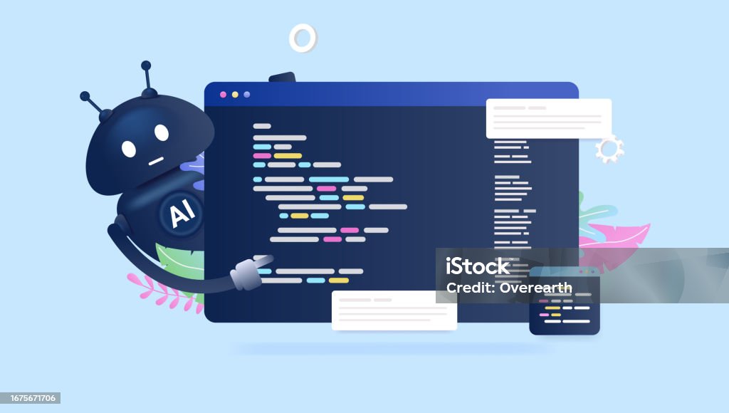Ai Coding And Programming Stock Illustration - Download Image Now ...