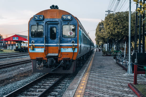 Train at Lampang Railway Station, Northern Thailand