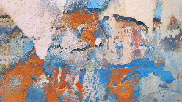 istock Grunge Old Weathered Cracked Cement Wall With Multicolored Paint Layers Partially Peeled Off High Resolution Background Texture Stock Photo 1675712024
